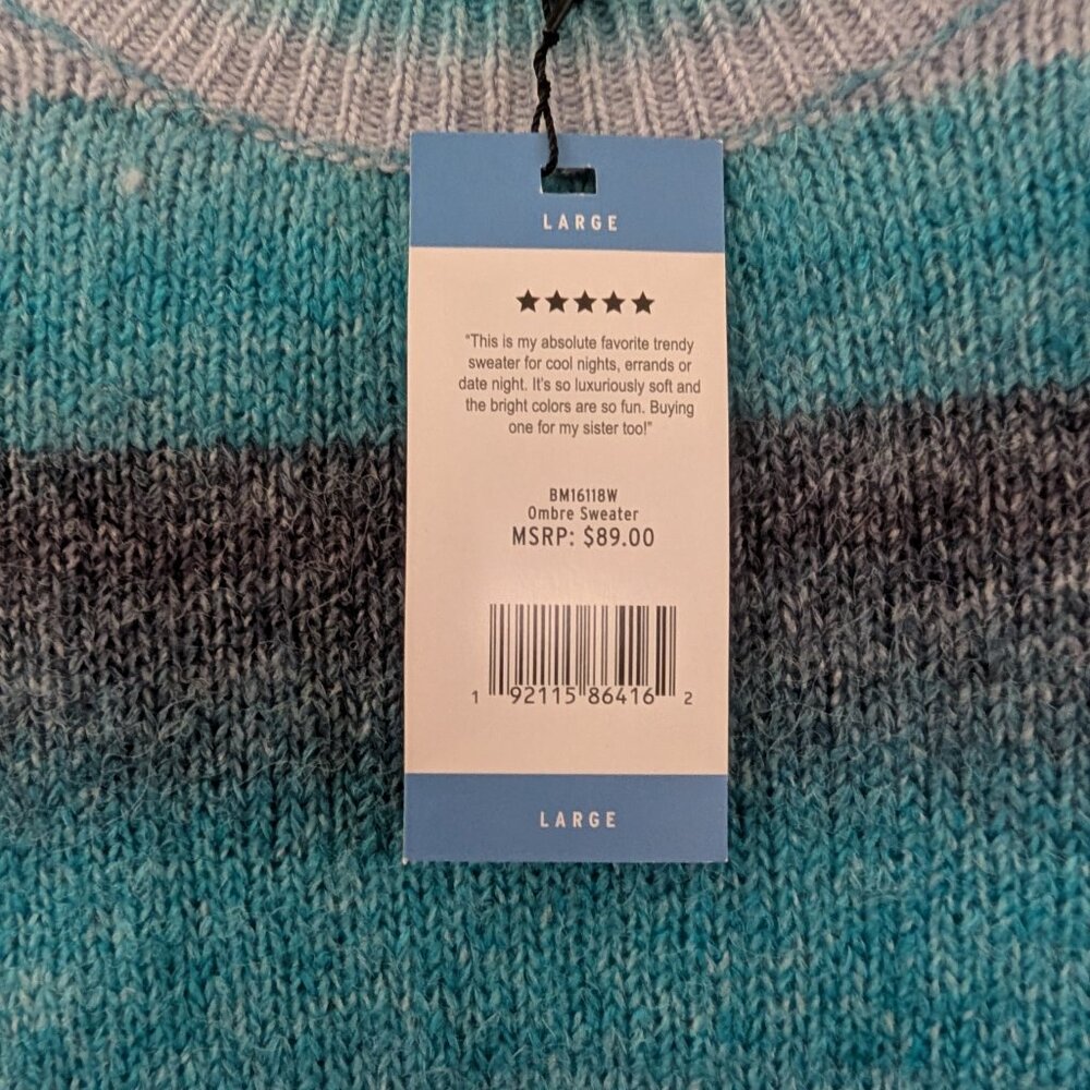 Steve Madden sweater Sz L. - Picture 2 of 3